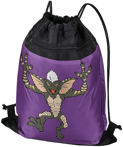 LOGOVISION Gremlins Stripe Drawstring Backpack Sports Bag Sackpack 17