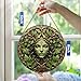 Green Man Stained Glass Suncatcher, Stained Glass Window Hanging, 8 Inch Window Decor Hanging, Gift for Garden Lovers, Mothers Day Birthday Gifts for Mom Grandma Women Sister Wife Lady Lover