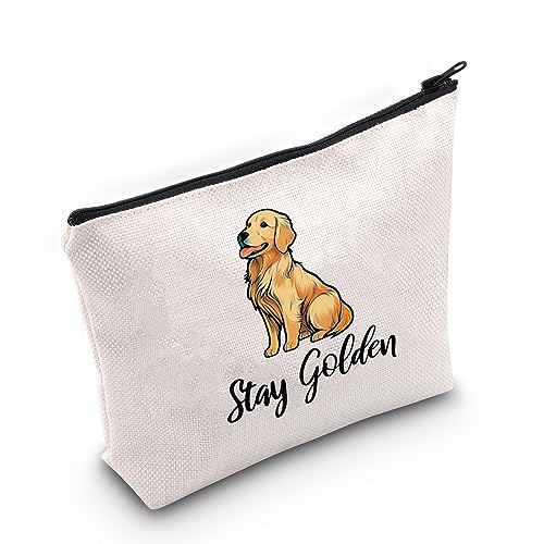 Golden Retriever Cosmetic Bag Golden Retriever Lover Gift Stay Golden Makeup Bag with Zipper Golden Retriever Mama Survival Kit (Stay Golden Dog) - Image 3