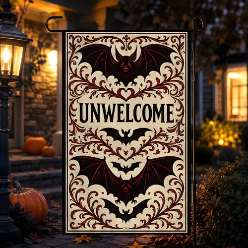 Halloween Decorations Outdoor - UNWELCOME Garden Flag - image 6