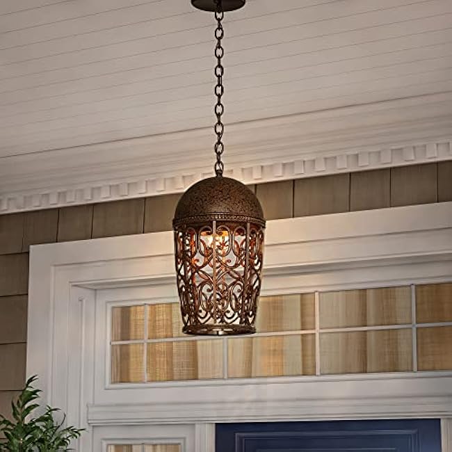 Designers Fountain 97594-BU Amherst Hanging Lantern, Burnt Umber
