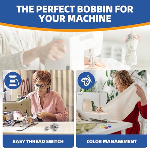 image for Ahviesli 29 Pcs Metal Bobbins for Sewing Machine – Class 15 Size, Co