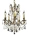 Elegant Lighting Rosalia Collection 5-Light Hanging Fixture with Swarovski Spectra Crystals, Antique Bronze Finish