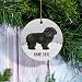 HoaLuong Personalized Name Shih Tzu Standing Black Christmas Tree Ornaments Circle Ceramic Decorations Gifts for Dog Mom