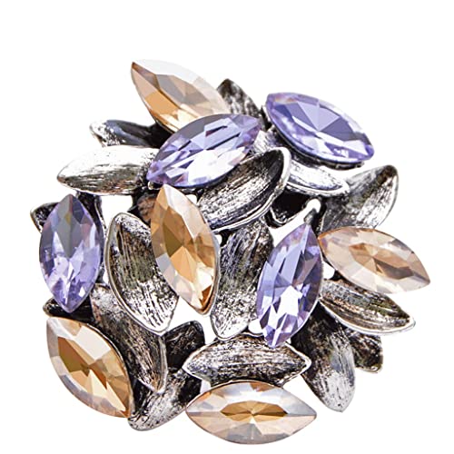 Broche fleur en cristal et de mode vintage, le cadeau parfait pour femme