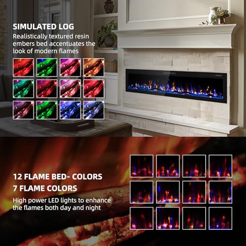Eueiriup Fireplace Design with Realistic Logs