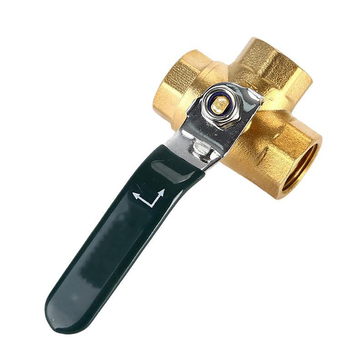 Amazon.co.jp: GOOFFY 三方ボールバルブ L型真鍮製ボールバルブ めねじ