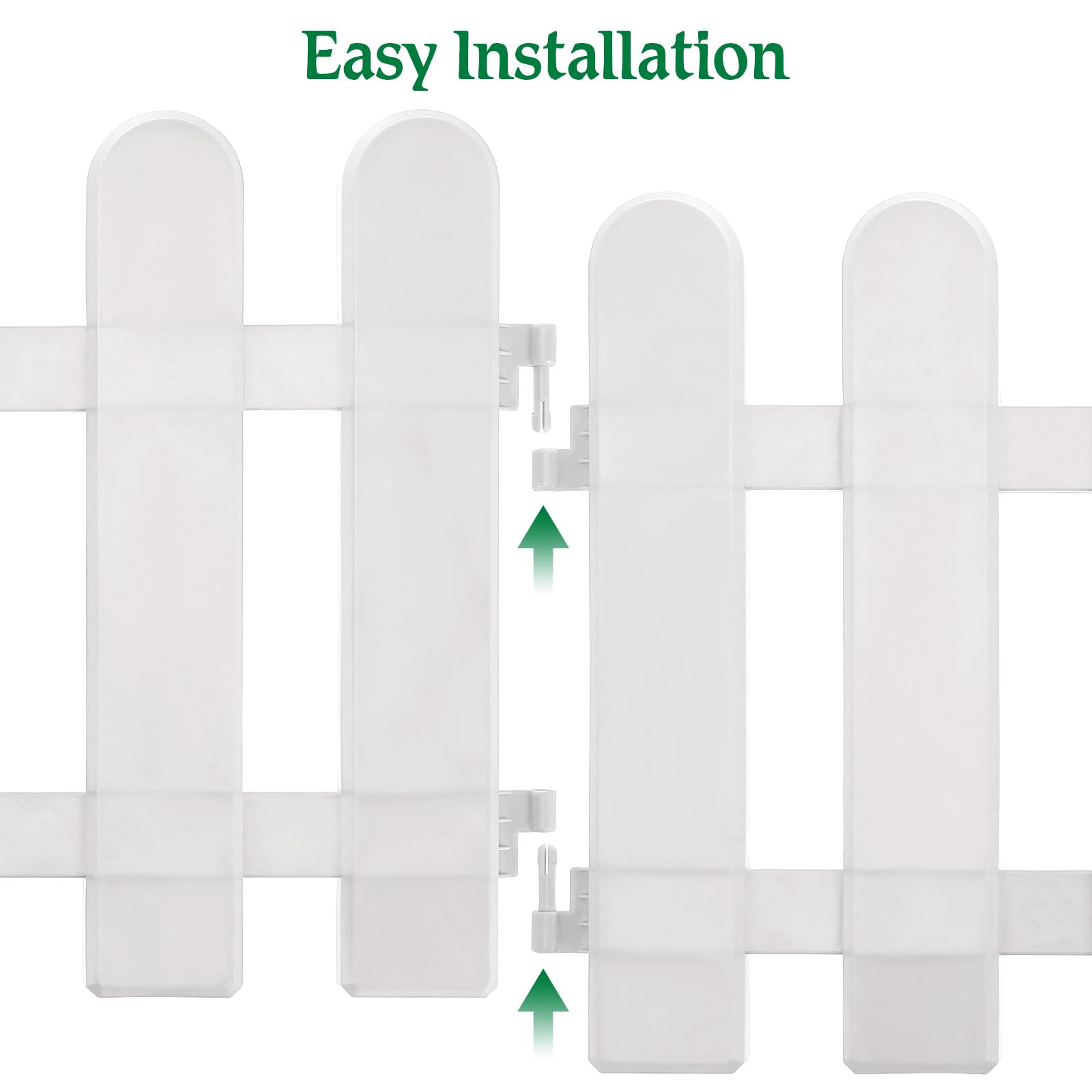 POPETPOP Valla De Jardín De Plástico 2 Piezas Con 4 Bases Para Patio Exterior Borde Decorativo Para Parterres Y Árboles 19.68X11.81X0.39In Resistente a La Intemperie