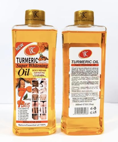 Turmeric Oil Super Whitening Face & Body Moisturizer Nourishing Anti-aging Correct Spots Wrinkle Skincare Essential oil 300ML/10.15 OZ