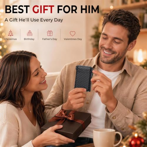 Wallet for Men Mens Minimalist Wallet 14 Cards Slim Compact RFID Wallet - image 9