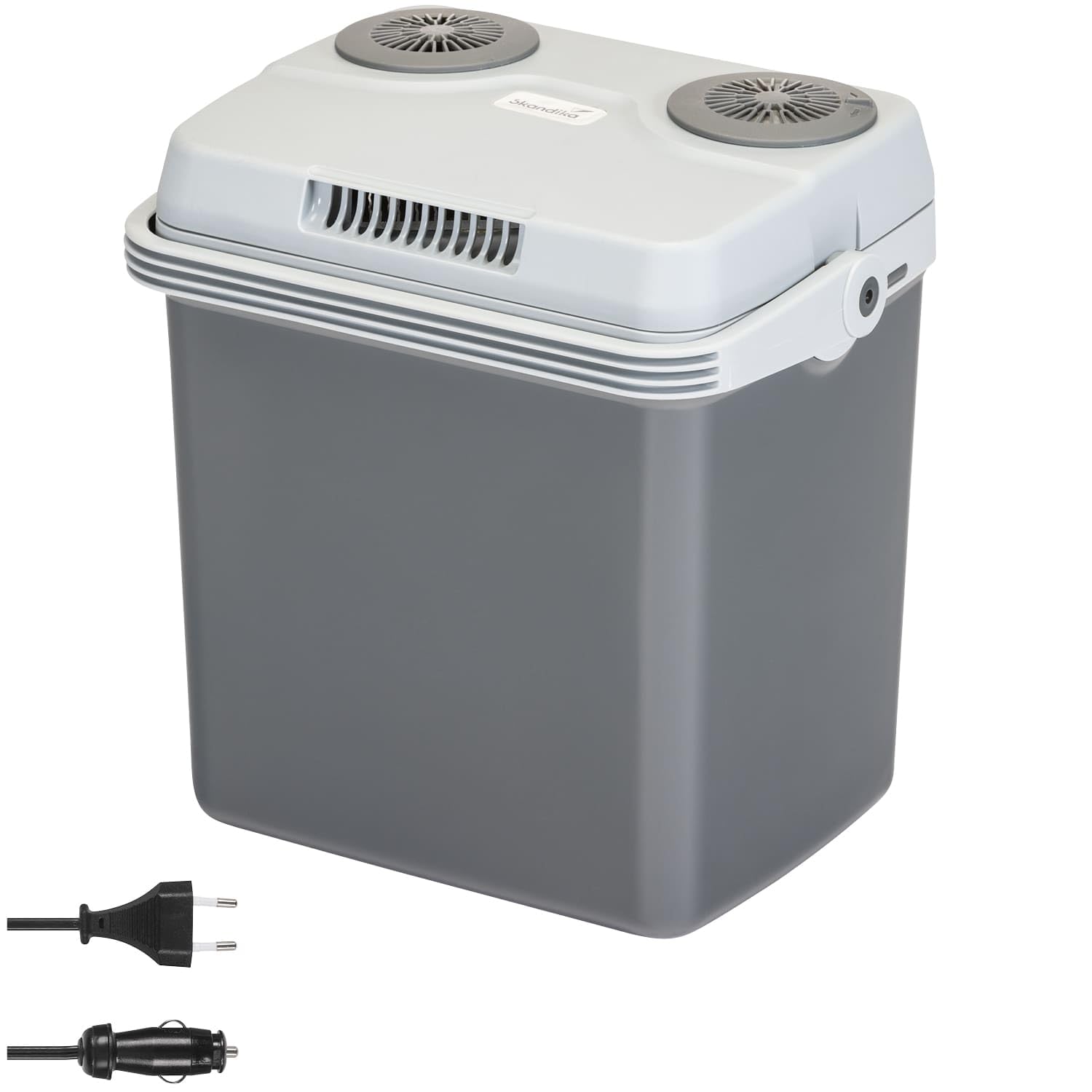 skandika Nevera portátil eléctrica Leira 19L| para coche y enchufe eléctrico, 12V, 220-240V, función enfriar y mantener caliente | nevera para coche, camping, festival, picnic
