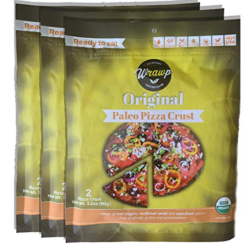 Paleo Pizza Crust | 3 Pack Original Flavored Organic Gluten Free, Dairy Free