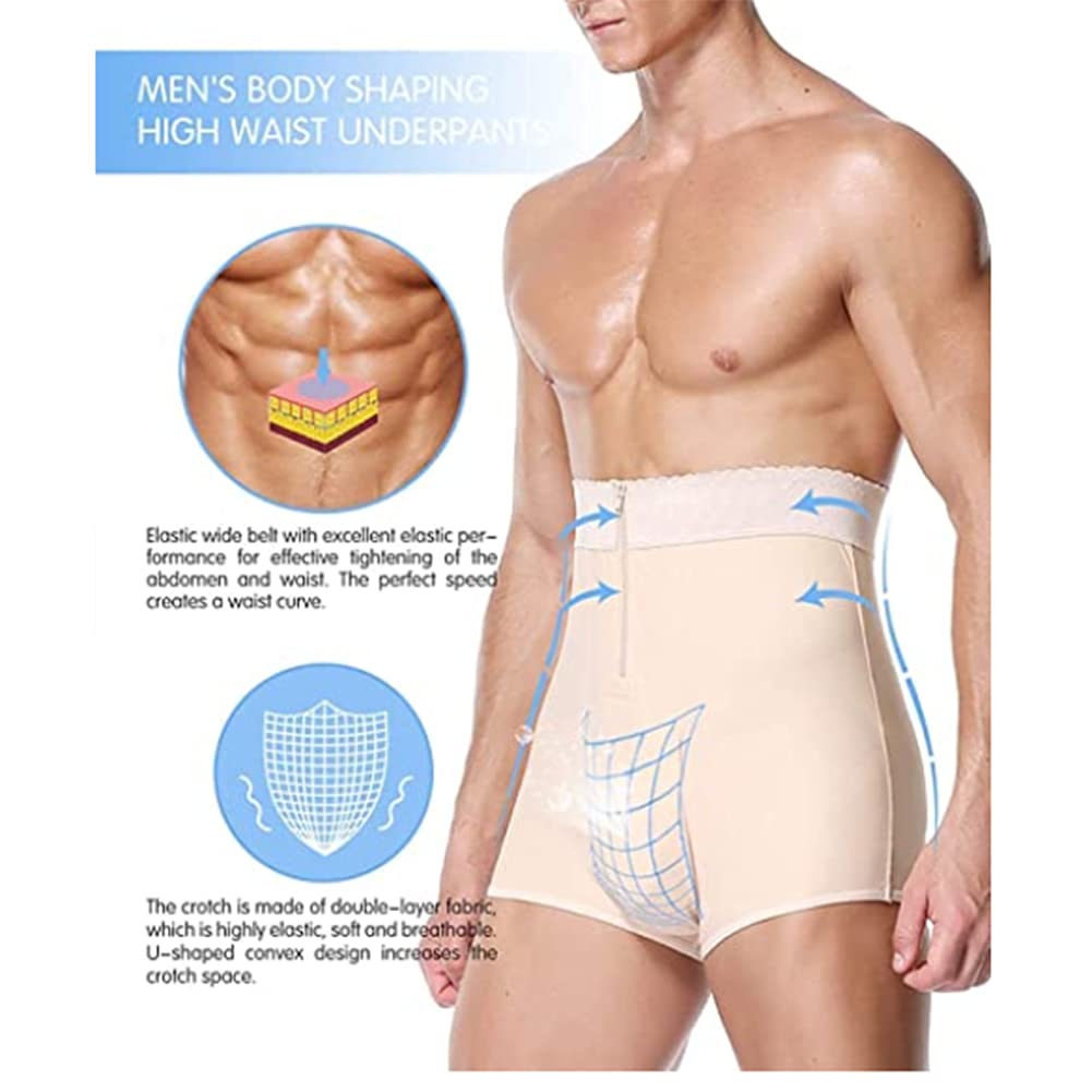 Compresion Pantalones Cortos Moldeadores con Control de Abdomen para Hombre Ropa Interior