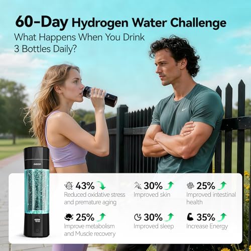 OEOP Upgrade Hydrogen Water Bottle - 6400PPB Hydrogen Water Generator, SPE/PEM Certified, 7oz Portable Hydro Water Machine, Perfect for Gym/Travel/Office & Gifts for Friends/Family - Image 4