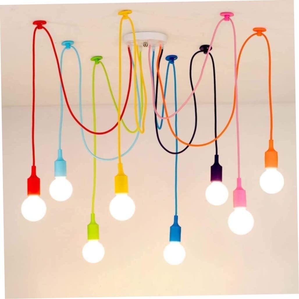 QUXVUIS Brighten Classroom with Unique Spider Light, 10 Head Without Bulb