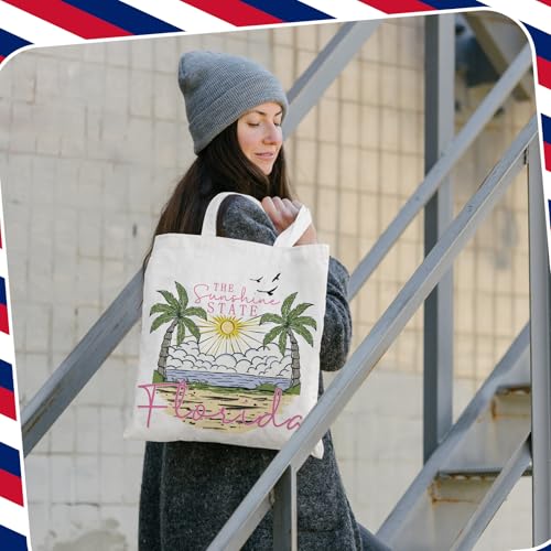 Reginary 6 Pcs City Souvenirs Gifts New York Italy Chicago Seattle Los Angeles Souvenir Canvas Tote Bag Cosmetic Bag Women4