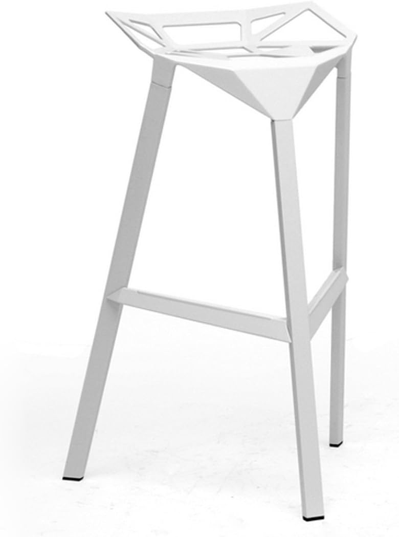 Baxton Studio Kaysa Aluminum Modern Bar Stool, White, Set