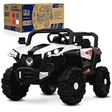 Kids House Carrito Montable Buggy Rocket 12V para Niños, Motor Dual, Control Remoto, Puertas Dobles, Luces LED, Música,...