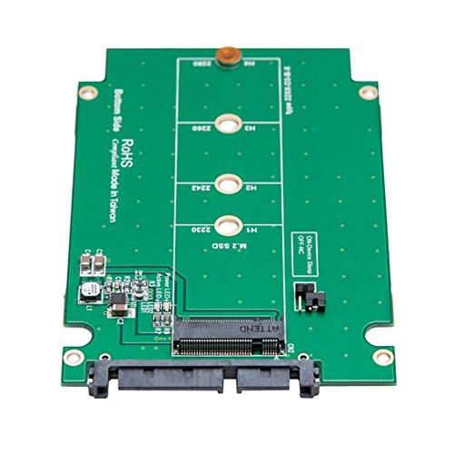 Adaptador 2.5" SATA III a M.2 B-Key SSD con carcasa aluminio miniatura 4