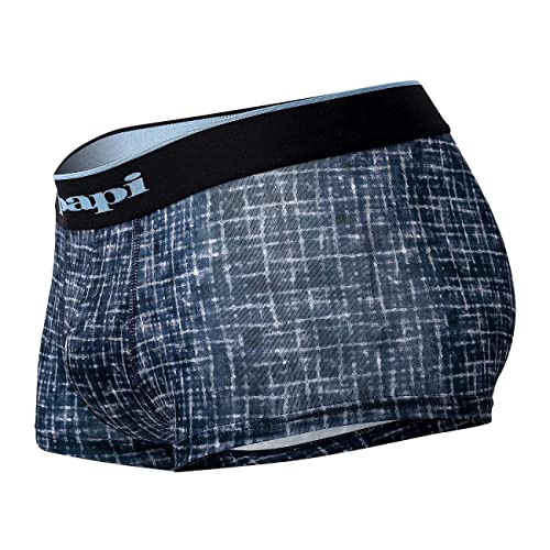 Papi Men's Microflex Brazilian Trunk 2 Pack - UMPA048 (Blue Texture, Small)