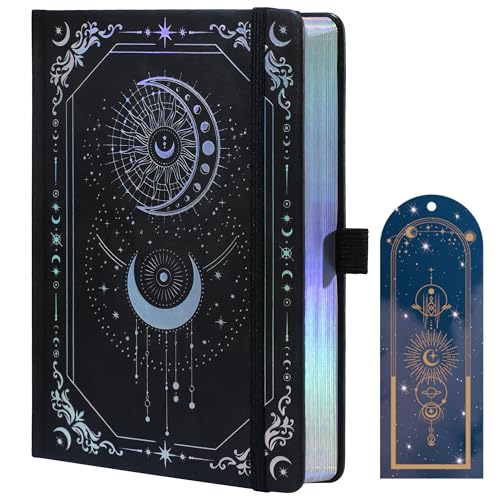 TIEFOSSI Diario de rayas para mujeres y hombres, cuaderno de tapas duras A5 de rayas universitarias con 316 páginas numeradas para escribir, diario para el trabajo, la escuela y tomar notas