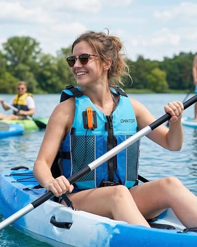 Owntop Schwimmhilfen Erwachsene Jugend mit Trinkrucksack, Pfeife, Mesh Taschen| Verstellbare Auftriebsweste| Leichte Schwimmjacke Unisex für SUP, Kajakfahren, Angeln Alle Wassersportarten