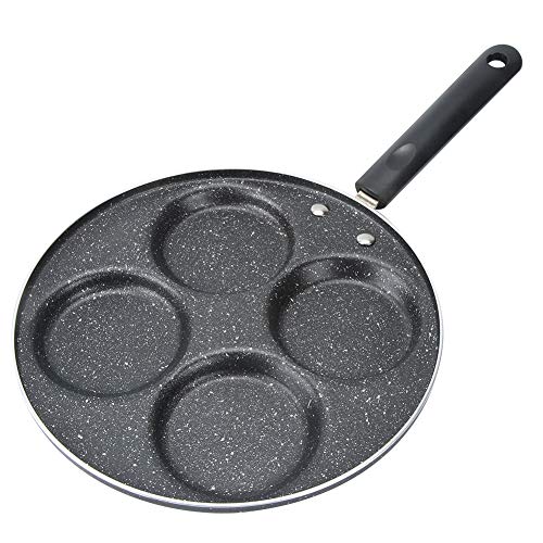 Poêle à pancakes 4 trous Ejoyous 24 cm antiadhésive pour omelettes