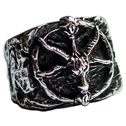 Image of Death Skull Ring for Men Stainless Steel Jewelry Biker Rings Scary Death Ring Skull for Gifts