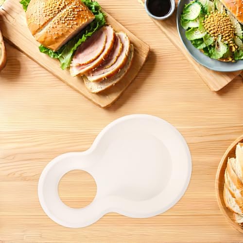 Bandeja de comida Yardwe con secciones separadas para bocadillos y bebidas anticaídas 6