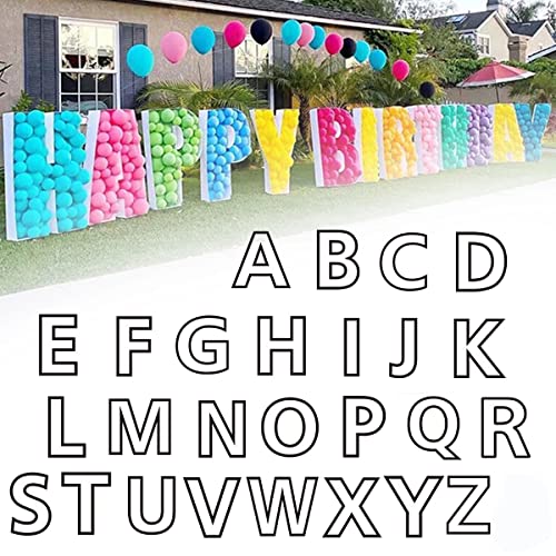 3Ft Large Marquee Letters Mosaic Balloon Frame Pre-Cut Foam Board Marquee Light Up Letters Diy Kit For For Birthday Party Wedding Graduation Party Backdrop Decor (Letter M) #TOP6