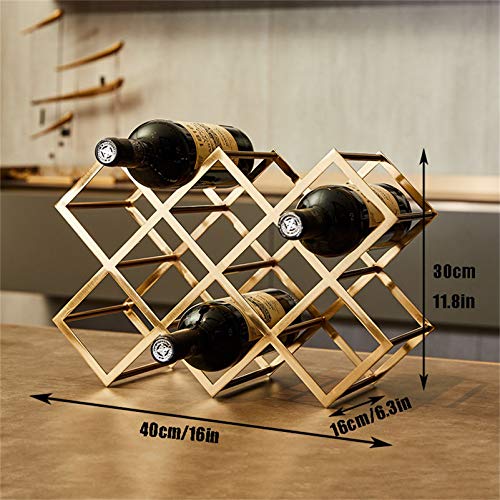 Soporte para botellas de vino precio oro 40x16x30cm miniatura 2