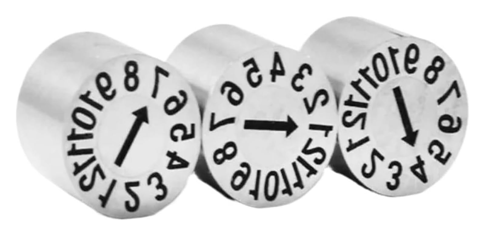 einstellbarer doppelter Datumscode, Verstellbarer Kalenderstempel, industrielle Datumsstempeleinsätze aus Kunststoff, verschiedene Größen, 2/10er-Pack(Days Stamp,2 pcs 20x16mm)