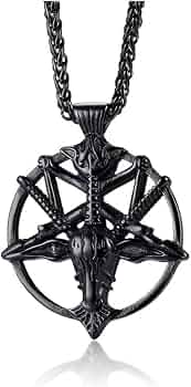Anello Uomo Baphomet Satana Acciaio Inox - Simbolismo Occulto, Talismano (Borsa Inclusa)