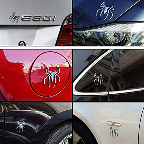 Image of 1PC Car 3D Logo Metal Spider Shape Stickers Chrome Badge Auto Emblem Self Adhesive Decal Sticker Styling Motorcycle Decoration Accessories, Gold,Silver