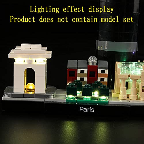 Image of GEAMENT LED Light for (Architecture Paris with Eiffel Tower) Building Blocks Set - Compatible with LEGO 21044 Skyline Building Model (Model Set Not Included)
