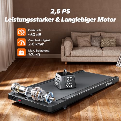 MERACH-Walking-Pad-3-in-1-Laufband-fuer-Zuhause-Laufband-Schreibtisch-Fernbedienung-App-Steuerung-LED-Anzeige-25PS-Leiser-Motor-Leicht-Kompakt-Mini-laufband-fuer-Zuhause-Buero