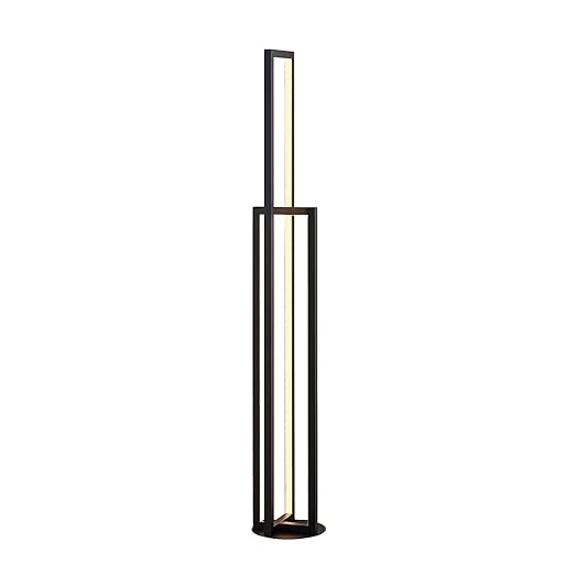 Lucande Lucande LED floor lamp Hylda (modern) in Black, made of aluminum, for e.g. living/dining room, including light source - standing lamp