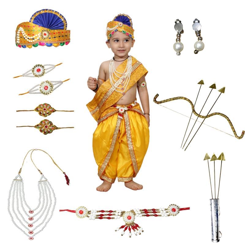 Image of Kaku Fancy Dresses Ram Costume for Kids Infant Baby Ram Dress for Boys with Accessories