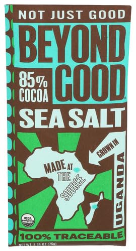 Beyond Good Bar Chocolate 85% Sea Salt 2.64 oz (Pack of 12)