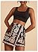 SweatyRocks Women's Shorts Floral Print Tie Side Wrap Elastic Waist Boho Short Skorts Black Medium