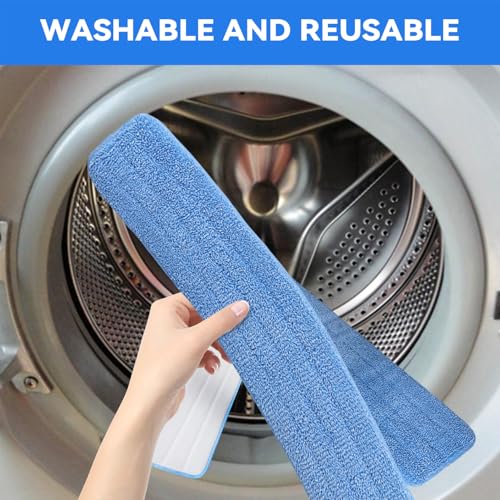 Image of 48 inch Microfiber Pad for Rubbermaid Commercial 48 Inch Mop Head - 4 Pack Replacement Wet & Dry Commercial Reusable Cleaning Mop Refills Fit for Any Microfiber Flat Mop System 48 inch