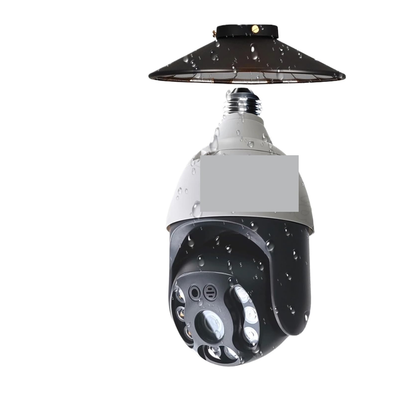 Oshpmbdlyfj 3.6Mm 4/5Mp Tuya Bulb Camera Wifi Ip Ptz Outdoor Led Video Surveillance Human Body Motion Detect Color Night Vision Home Security(4Mp Camera No Card)