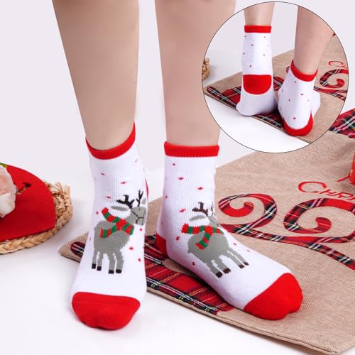 Nydotd 6 Pairs Kids Christmas Winter Socks Thick Cotton Warm Socks Thermal Crew Socks for Boys Girls Children3