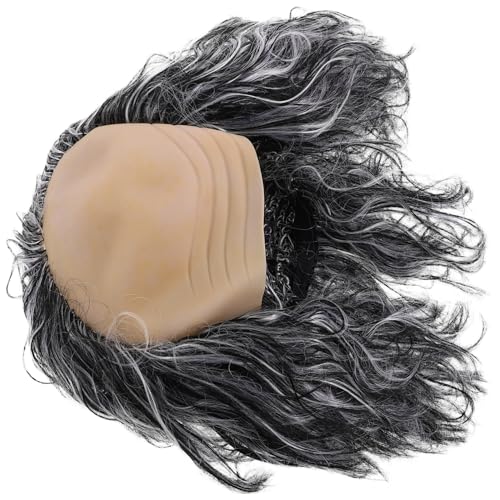 VALICLUD ハゲ男性用ウィッグ 大人向けコスプレ小道具 ハロウィン パーティー 仮面舞踏会用 女性用ハゲキャップ リアルなデザインで簡単着用 快適な装着感