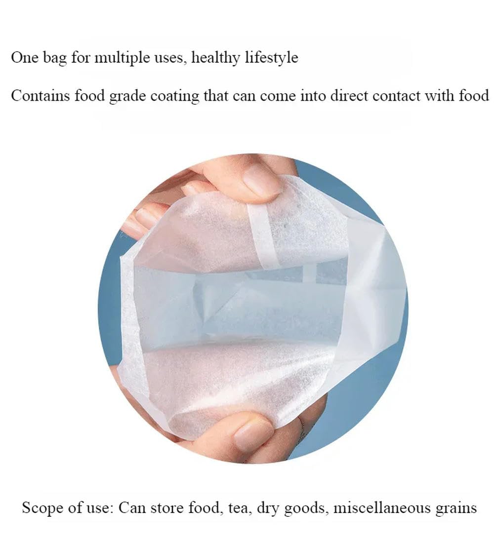Bolsas de Papel de algodón Blanco de 100 Piezas, Bolsas de té con Especias, Bolsas de Embalaje de Hojas de té para el hogar, Bolsas de Embalaje de Cinco Granos Diversos