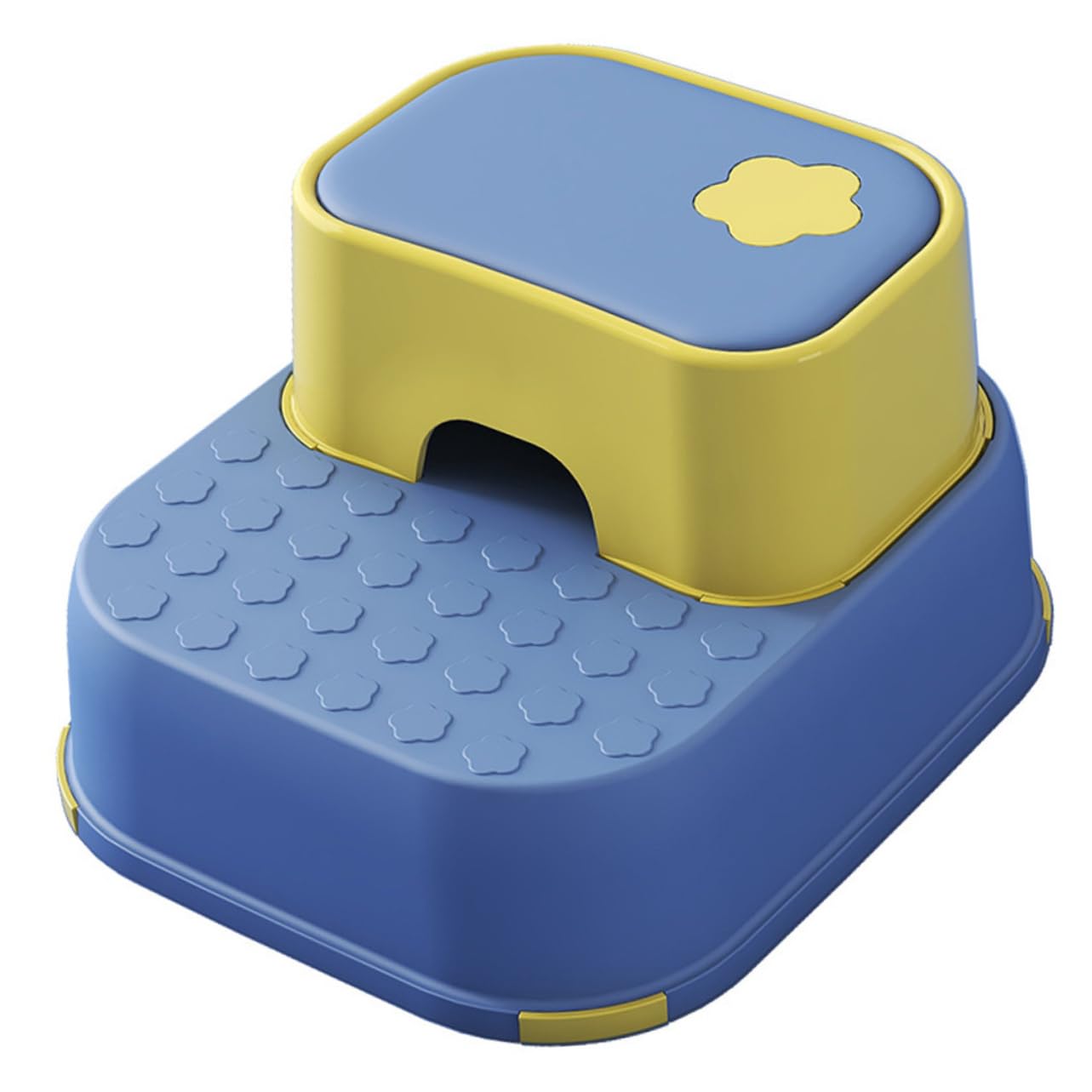 Taburete de Dos Escalones para Niños Pequeños de Material PP Superficie Antideslizante y Diseño Práctico Adecuado para Baño y Reposapiés Diario