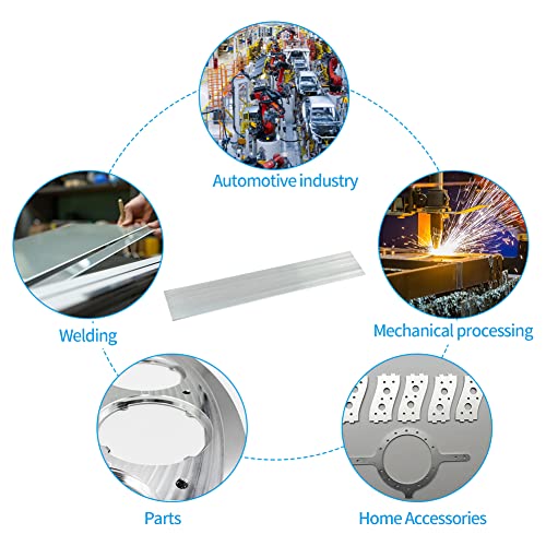 Feelers 6061 Aluminum Bar 1/4" Thickness X 1" Width X 12" Length Aluminum Solid Square Bar, 4 Pcs #TOP5