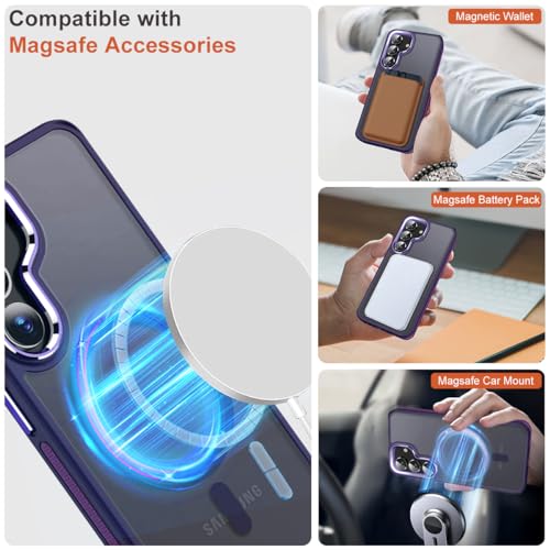 Image of MALEWOLF Magnetic Case for Samsung Galaxy S23 Fe, Slim Color Hybrid Cover