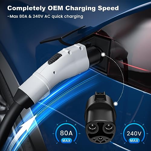 AVAPOW J1772 To Tesla Adapter 80 AMP / 240V AC Fast