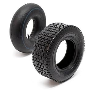 Banden voor de zitmaaier 15×6.00-6 4pr met slang en recht ventiel compleet wiel zitmaaier